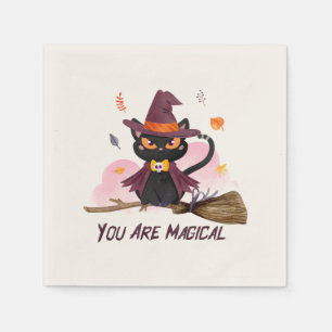 Serviette En Papier Vous Êtes Magique Chat De Sorcière
