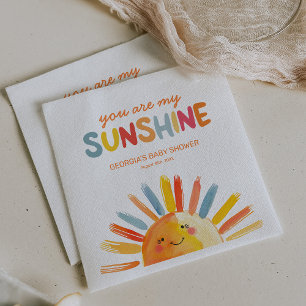 Serviette En Papier Vous êtes mon Baby Shower ensoleillé
