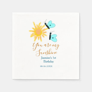 Serviette En Papier Vous êtes mon bleu bleu bleu soleil jaune orange