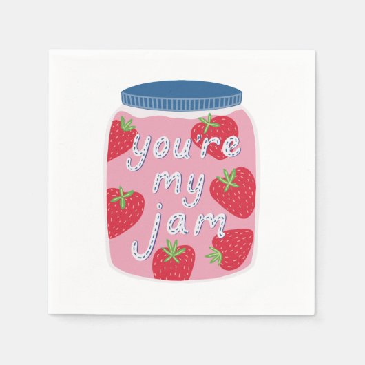 Serviette En Papier Vous êtes mon Mariage Fiançailles Jam Valentine (Devant)