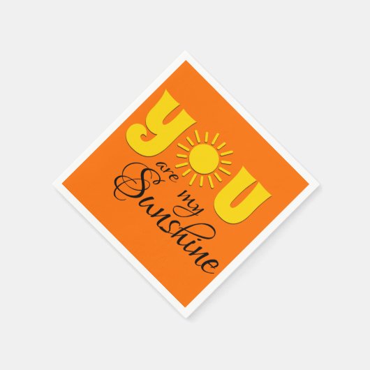 Serviette En Papier Vous êtes mon soleil (Coin)