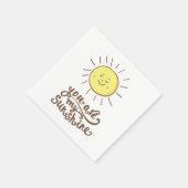 Serviette En Papier Vous Êtes Mon Soleil (Coin)