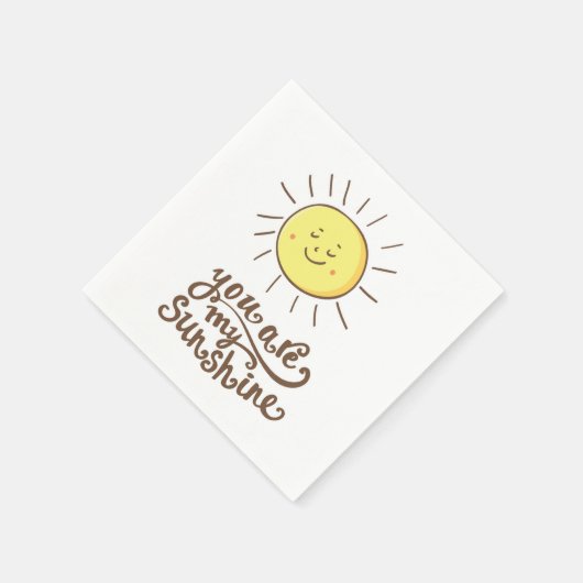 Serviette En Papier Vous Êtes Mon Soleil (Coin)