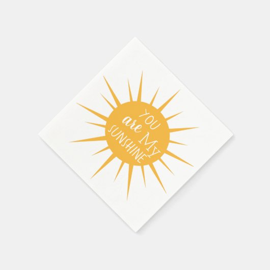 Serviette En Papier Vous êtes mon soleil (Coin)
