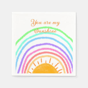 Serviette En Papier vous êtes mon soleil jaune orange rayons de soleil