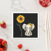 Serviette En Papier Vous Êtes Mon Sunshine Hippie Sunflower Elephant (En situation)