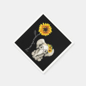 Serviette En Papier Vous Êtes Mon Sunshine Hippie Sunflower Elephant (Coin)
