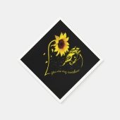 Serviette En Papier Vous Êtes Mon Sunshine Tournesol Et Cheval (Coin)