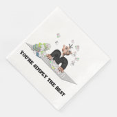 Serviette En Papier Vous êtes simplement le meilleur texte personnalis (Coin)