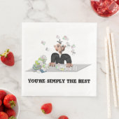 Serviette En Papier Vous êtes simplement le meilleur texte personnalis (En situation)