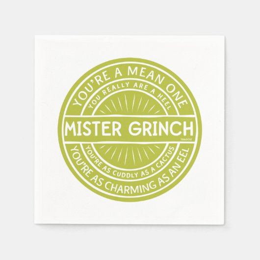Serviette En Papier Vous êtes un Mean One Mister Grinch (Devant)