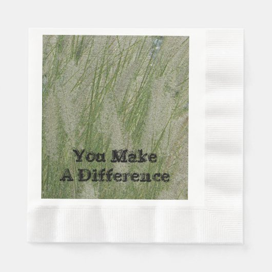 Serviette En Papier Vous faites la différence Grass du désert Merci em (Devant)