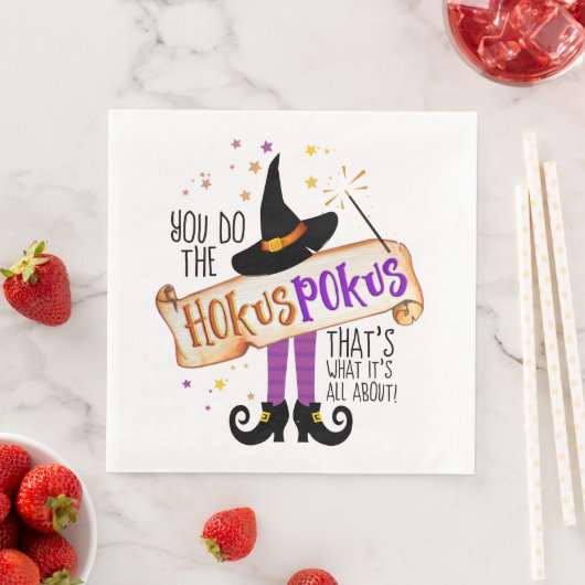Serviette En Papier Vous faites le Hokus Pokus Witch Magic ID982 (En situation)