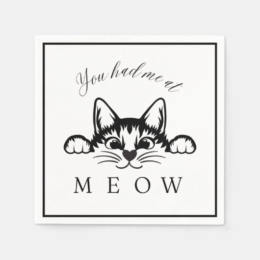 Serviette En Papier Vous m'aviez chez Meow Carré Paper (Devant)