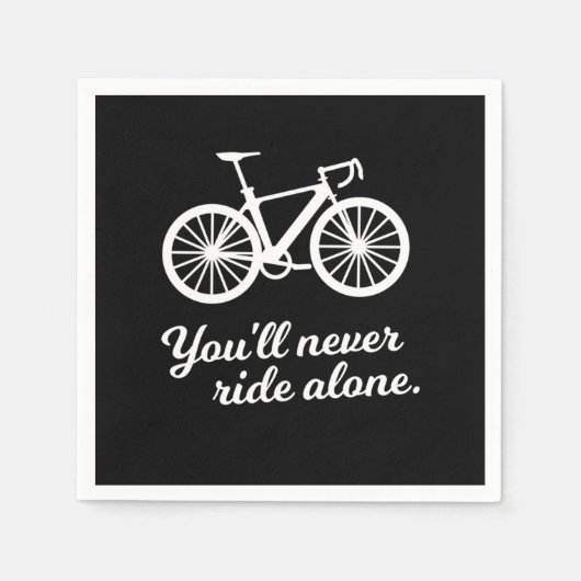 Serviette En Papier Vous Ne Marcherez Jamais Seul Vélo Vélo Vélo Cadea (Devant)