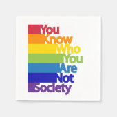 Serviette En Papier Vous Savez Qui Vous N'Êtes Pas Société (Devant)