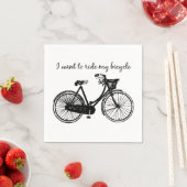 Serviette En Papier "Vous voulez faire du vélo" Citation motivationnel (En situation)