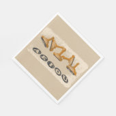 Serviette En Papier Vowels AEIOU (Coin)