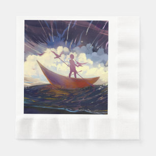 Serviette En Papier « Voyage à travers la tempête Papier serviette »