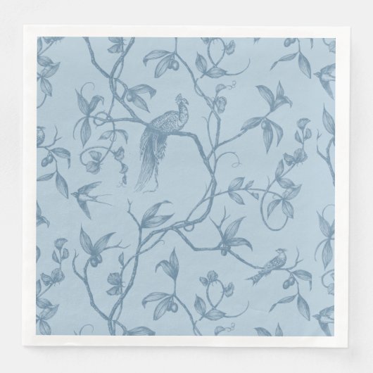 Serviette En Papier Voyage au Château Peacock Blue (Devant)