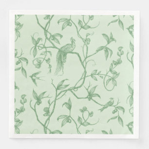 Serviette En Papier Voyage au Château Peacock Green