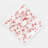 Serviette En Papier Voyage au Château Peacock Rouge (Coin)