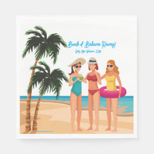 Serviette En Papier Voyage de filles aux Bahamas Enterrement de vie de