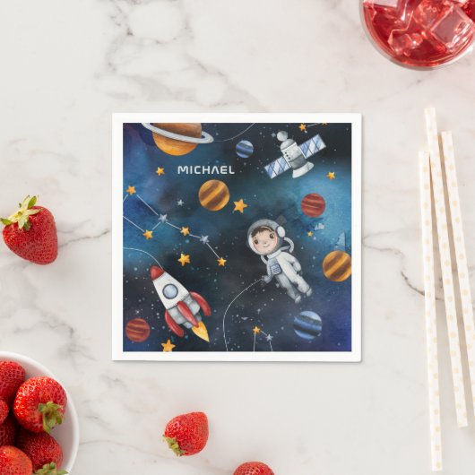 Serviette En Papier Voyage de navette d'astronaute spatiale personnali (En situation)