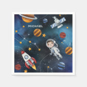 Serviette En Papier Voyage de navette d'astronaute spatiale personnali (Devant)
