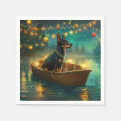 Serviette En Papier Voyage de Noël australien Kelpie (Devant)