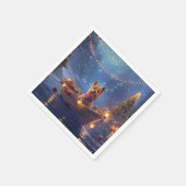 Serviette En Papier Voyage de Noël de Terrier australien (Coin)