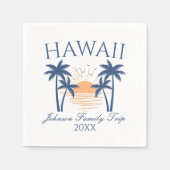 Serviette En Papier Voyage en famille Hawaii (Devant)