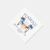 Serviette En Papier Voyage en famille Hawaii (Coin)