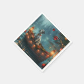 Serviette En Papier Voyage festif de Noël dalmate (Coin)