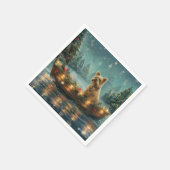 Serviette En Papier Voyage festif de Noël de Cairn Terrier (Coin)