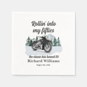 Serviette En Papier Voyage Moto Classique 50e Anniversaire Roulant