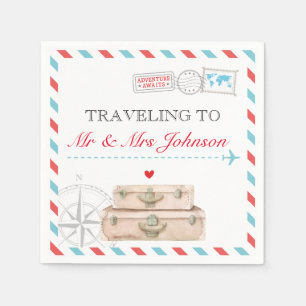 Serviette En Papier Voyage Serviettes de mariage Avion Décoration M. M