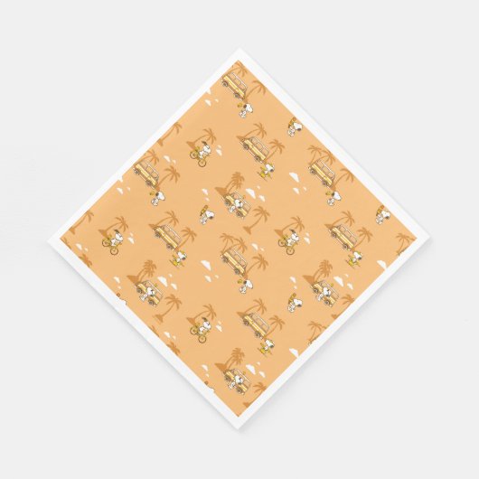 Serviette En Papier Voyage sur route | Peanuts Snoopy Beach Motif (Coin)