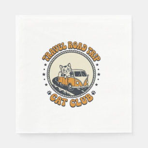 Serviette En Papier Voyage T-Shirt Art Amoureux de Chat - Voyage