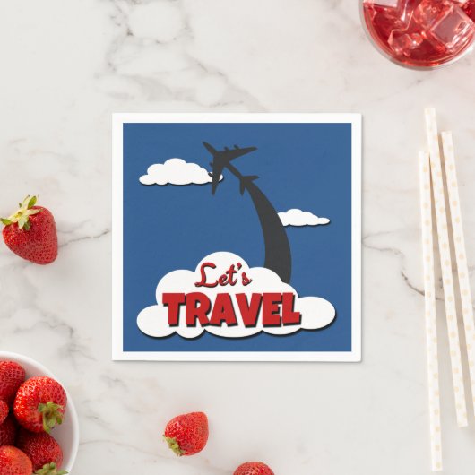 Serviette En Papier Voyageons (En situation)