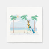 Serviette En Papier Voyageur de vacances Tropical Fun Beach Travel (Devant)
