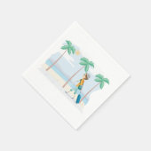 Serviette En Papier Voyageur de vacances Tropical Fun Beach Travel (Coin)