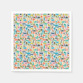 Serviette En Papier Voyagez dans le monde (Devant)