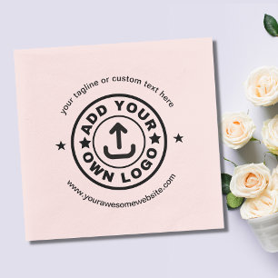Serviette En Papier Vrac logo personnalisé rose vif