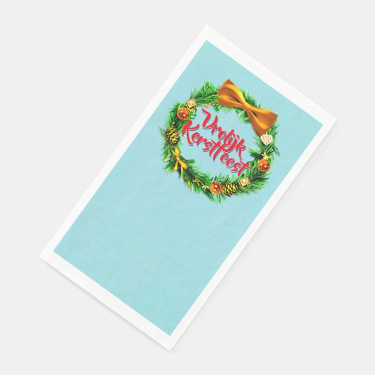 Serviette En Papier Vrolijk Kerstfeest Néerlandais Joyeux Noël (Coin)