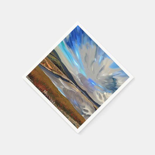 SERVIETTE EN PAPIER VUE DU LAC (Coin)