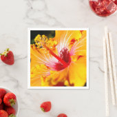 Serviette En Papier Vue latérale de l'Hibiscus orange (En situation)