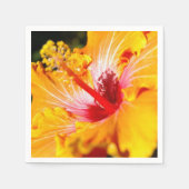 Serviette En Papier Vue latérale de l'Hibiscus orange (Devant)