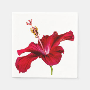 Serviette En Papier Vue latérale de l'Hibiscus rouge