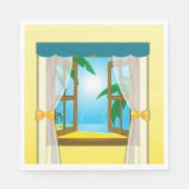 Serviette En Papier Vue sur la plage d'été (Devant)